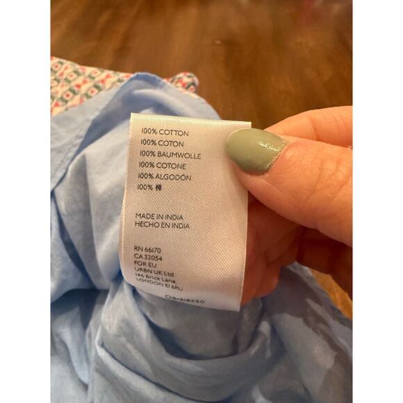 Maeve Anthropologie Women’s Pleated Red Blue Green Geometric Mini Skirt Size 12 - Picture 6 of 9